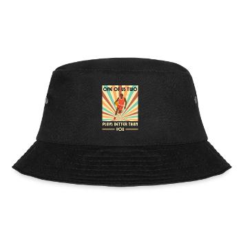 Einer Von Uns Beiden Spielt Besser Basketball - Bucket Hat - Schwarz - Vorne - Lela (165cm)