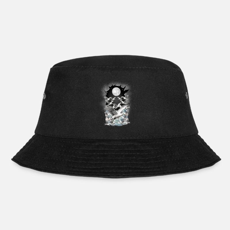 Möwen Möwe maritim - Bucket Hat - Schwarz