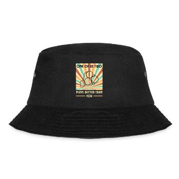 Einer Von Uns Beiden Spielt Besser Boule Als Du - Bucket Hat - Schwarz - Vorne - Lela (165cm)