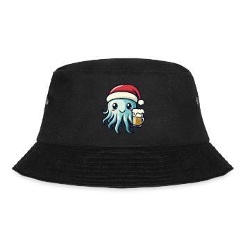 Qualle Weihnachten Bier Lustig - Bucket Hat - Schwarz - Vorne - Lela (165cm)