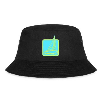 Sailing Logo Icon Square Sailboat Ship - Bucket Hat - black - Front - Lela (165cm)
