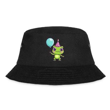 Frosch Geburtstag Comic Niedlich - Bucket Hat - Schwarz - Vorne - Lela (165cm)