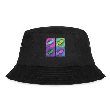Otter 80s 90s Retro Vintage - Bucket Hat - Schwarz - Vorne - Lela (165cm)