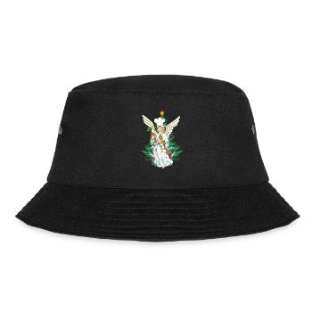 Christmas Koch Köche Köchin Engel Xmas Weihnachten - Bucket Hat - Schwarz - Vorne - Lela (165cm)