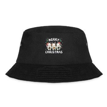 Merry Christmas süßer Dalmatiner Weihnachtliches - Bucket Hat - Schwarz - Vorne - Lela (165cm)