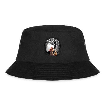 Katze Katzen mystisch Zauberer Halloween Kinder - Bucket Hat - Schwarz - Vorne - Lela (165cm)