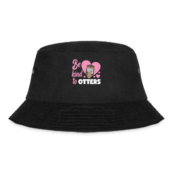 Otter Pun Be Kind To Otters - Bucket Hat - Schwarz - Vorne - Lela (165cm)