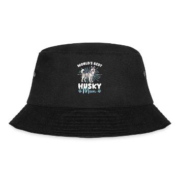 Siberian Husky Groovy Husky Mom - Bucket Hat - black - Front - Lela (165cm)