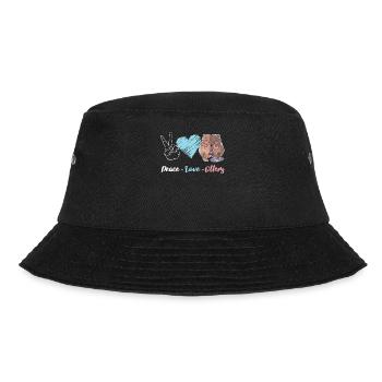 Otter Peace Love Otters - Bucket Hat - Schwarz - Vorne - Lela (165cm)