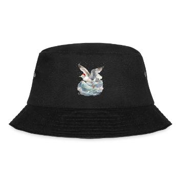 Seagull Winter Christmas Christmas Xmas maritime - Bucket Hat - black - Front - Lela (165cm)