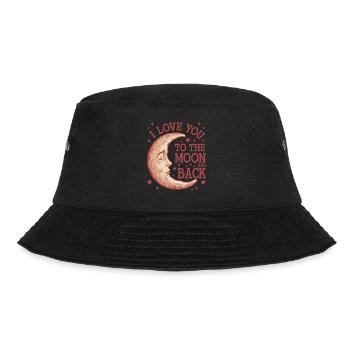 I love you to the Moon and back Valentine's Day - Bucket Hat - black - Front - Lela (165cm)