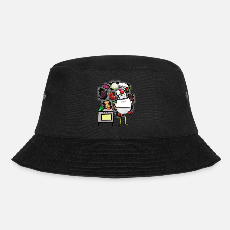Huhn Koch Köche Köchin - Bucket Hat - Schwarz