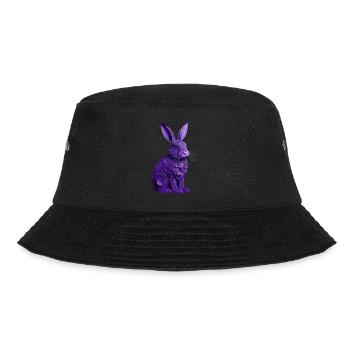 Rabbit violet - Bucket Hat - black - Front - Lela (165cm)
