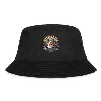 Australian Shepherd Blue Merle Groovy Aussie Dad - Bucket Hat - black - Front - Lela (165cm)