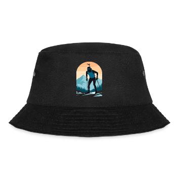 Biathlon Biathlete Winter Sports - Bucket Hat - black - Front - Lela (165cm)