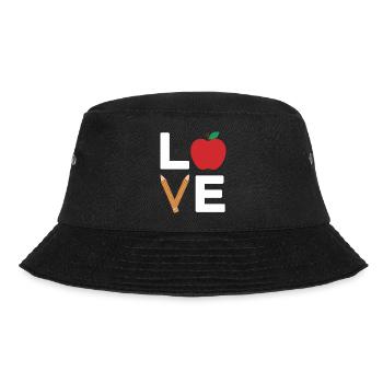 Ich liebe Apple Pencil Typografie - Bucket Hat - Schwarz - Vorne - Lela (165cm)