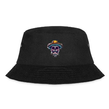 Mexican Skull Sombrero - Bucket Hat - black - Front - Lela (165cm)