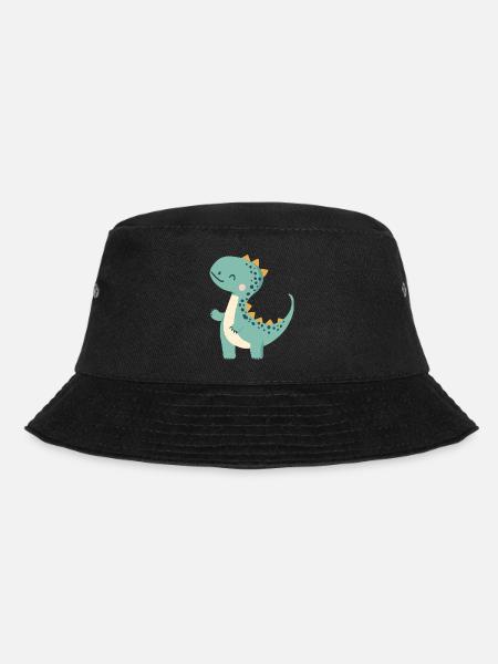 Knuddel Dino - Bucket Hat - Schwarz