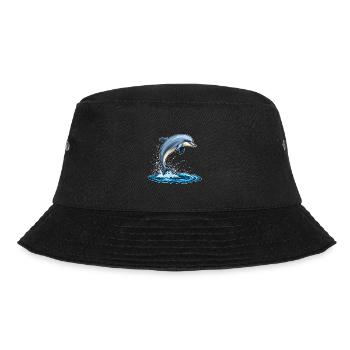 Delfin - Bucket Hat - Schwarz - Vorne - Lela (165cm)
