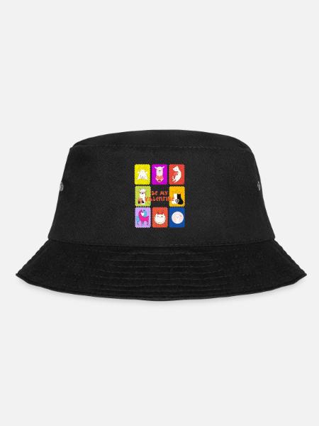 Paws and hearts: cute animals for Valentine's Day - Bucket Hat - black