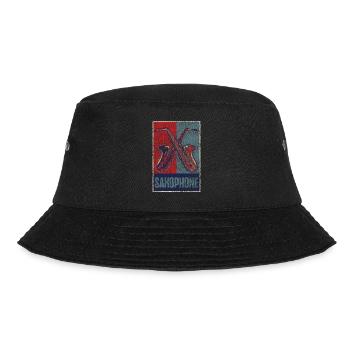 Saxophones Retro Vintage Saxophones - Bucket Hat - black - Front - Lela (165cm)
