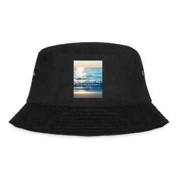 LIKE THE OCEAN THE SOUL IS DEEP AND WE KNOW NOT - Bucket Hat - Schwarz - Vorne - Lela (165cm)