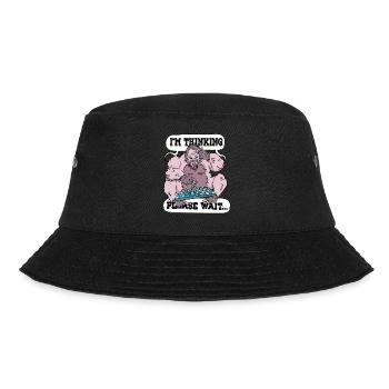 I'm thinking please wait Chess - Bucket Hat - black - Front - Lela (165cm)