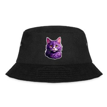 Katze modernes Design - Bucket Hat - Schwarz - Vorne - Lela (165cm)