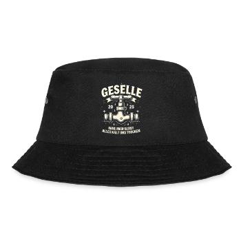 Azubi Ausbildung bestandene Gesellenprüfung 2025 - Bucket Hat - Schwarz - Vorne - Lela (165cm)
