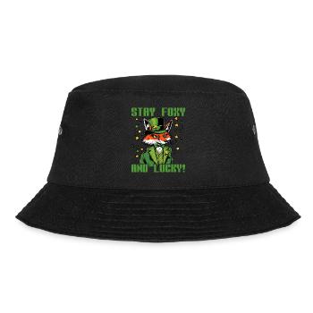 Stay Foxy and Lucky St. Patrick's Day - Bucket Hat - black - Front - Lela (165cm)