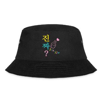 Jin-jja kdrama fan hangul really customizable - Bucket Hat - black - Front - Lela (165cm)