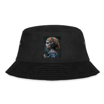 Musik ist mein Leben - Bucket Hat - Schwarz - Vorne - Lela (165cm)