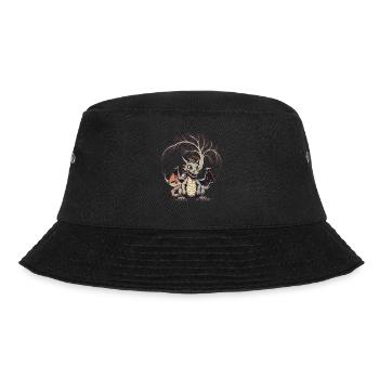 Dragon Dragon Mythical Creature Mystical Children Child - Bucket Hat - black - Front - Lela (165cm)