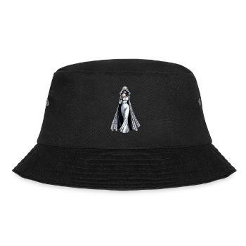Geisterhafte Frau Mit Kaffee Inspiration - Bucket Hat - Schwarz - Vorne - Lela (165cm)