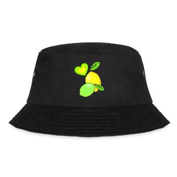 Lemon Lemons Fruits Fruit Fruit Summer - Bucket Hat - black - Front - Lela (165cm)