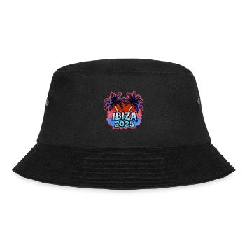 Ibiza 2025 Urlaub - Bucket Hat - Schwarz - Vorne - Lela (165cm)