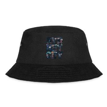 Sydney Skyline Stadtpanorama Kunstwerk Moderne - Bucket Hat - Schwarz - Vorne - Lela (165cm)