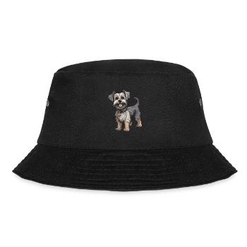 Yorkshire Terrier Dog - Bucket Hat - black - Front - Lela (165cm)