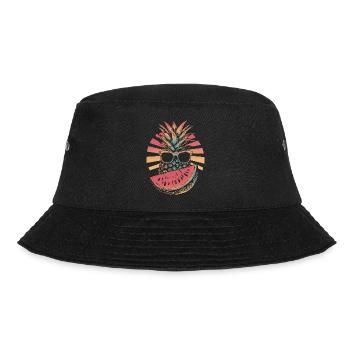 Ananas und Wassermelone - Bucket Hat - Schwarz - Vorne - Lela (165cm)