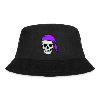 skull pirat - Bucket Hat - Schwarz - Vorne - Lela (165cm)
