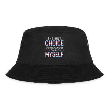 Transgender Trans LGBT Pride - Bucket Hat - Schwarz - Vorne - Lela (165cm)