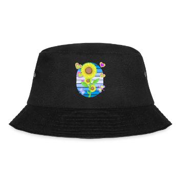 Sunflower Sunflower Retro 80s 90s Vintage - Bucket Hat - black - Front - Lela (165cm)