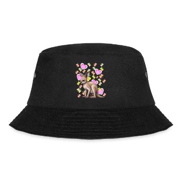 Känguru Kinder Australie Zoo Zootiere - Bucket Hat - Schwarz - Vorne - Lela (165cm)