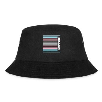 Transgender Trans LGBT Pride - Bucket Hat - Schwarz - Vorne - Lela (165cm)