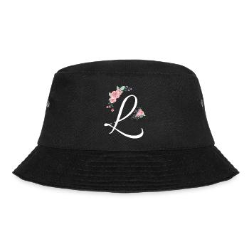 Letter l flowers - Bucket Hat - black - Front - Lela (165cm)