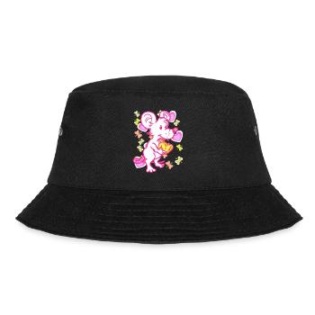 Sommer Maus Mäuse Kinder Kind Retro Käse - Bucket Hat - Schwarz - Vorne - Lela (165cm)