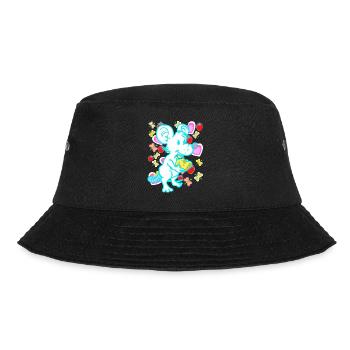 Retro Maus Ratte Mäuse Ratten Kinder Kind - Bucket Hat - Schwarz - Vorne - Lela (165cm)