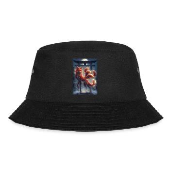 Fox Fairy China Mythology Gift - Bucket Hat - black - Front - Lela (165cm)
