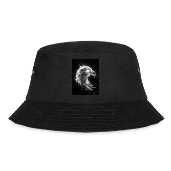 Adler Silhouette Glow Geschenk - Bucket Hat - Schwarz - Vorne - Lela (165cm)