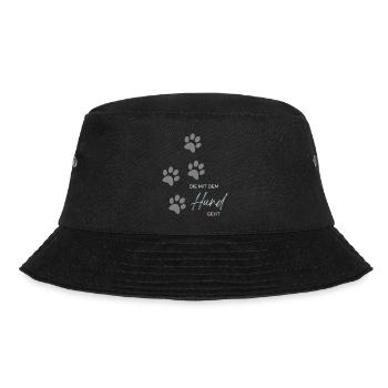 Die mit dem Hund geht - Bucket Hat - Schwarz - Vorne - Lela (165cm)